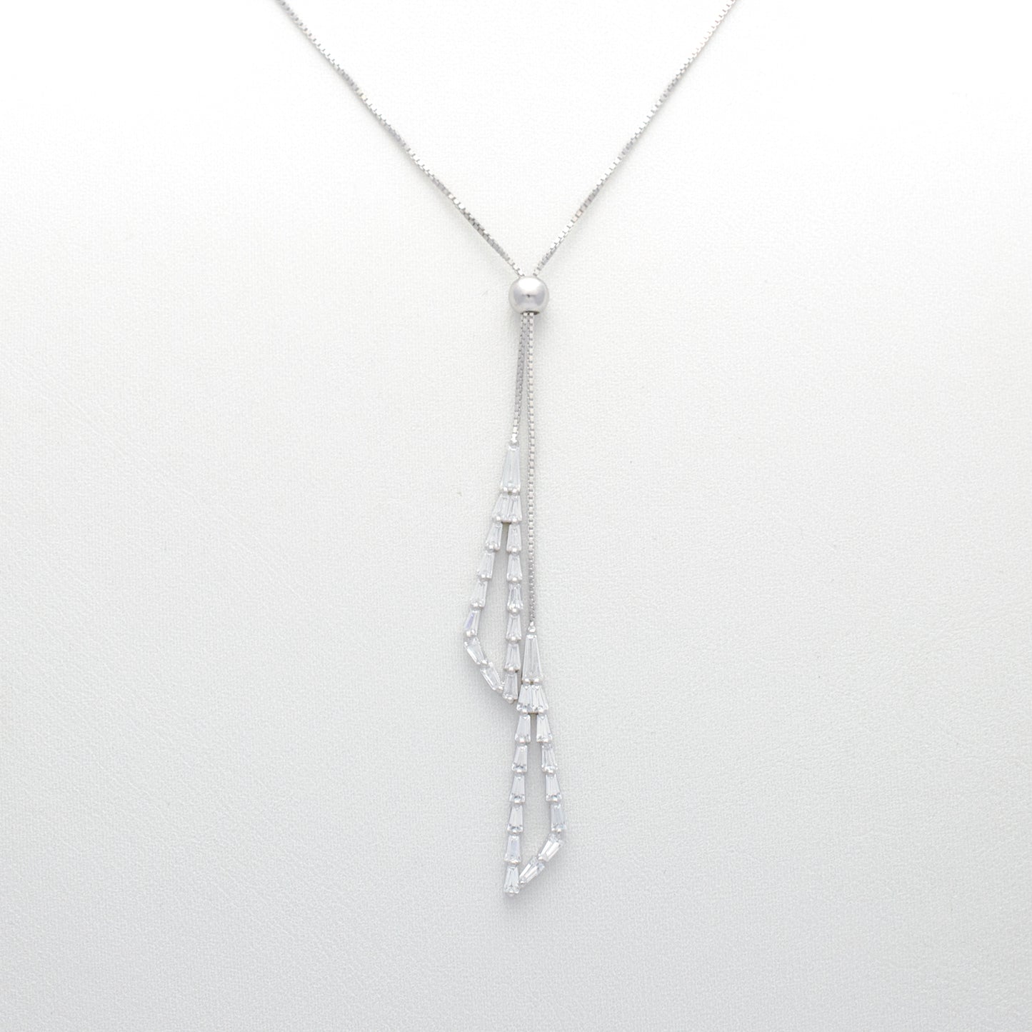 Geometric Cushion Pendant Necklace in Sterling Silver