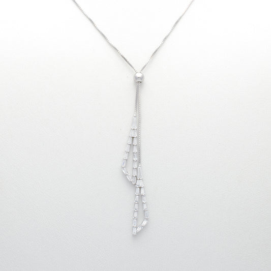 Geometric Cushion Pendant Necklace in Sterling Silver