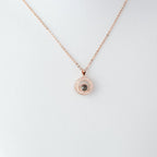 100 Languages I Love You Cubic Zirconia Pendant Sterling Silver Necklace