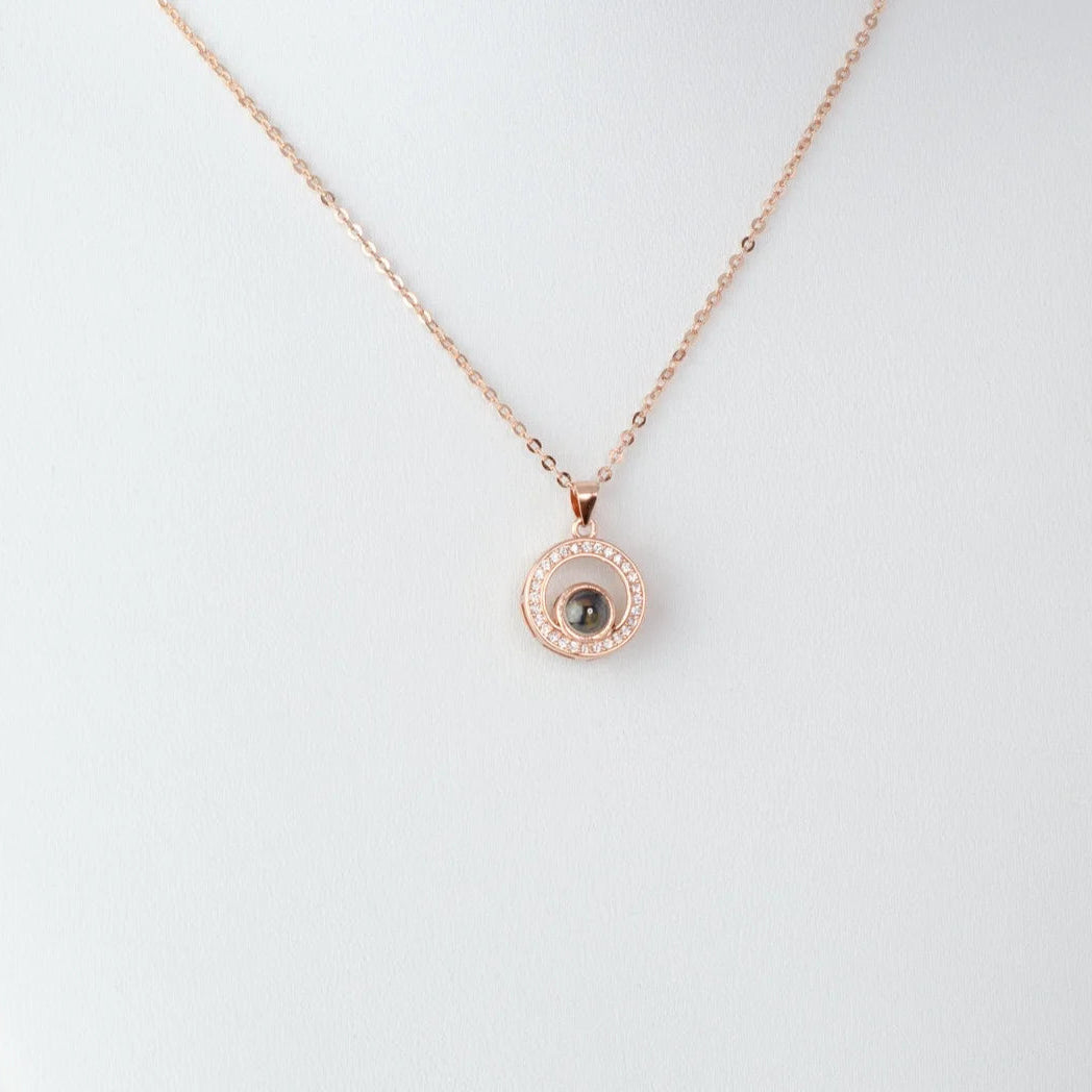 100 Languages I Love You Cubic Zirconia Pendant Sterling Silver Necklace