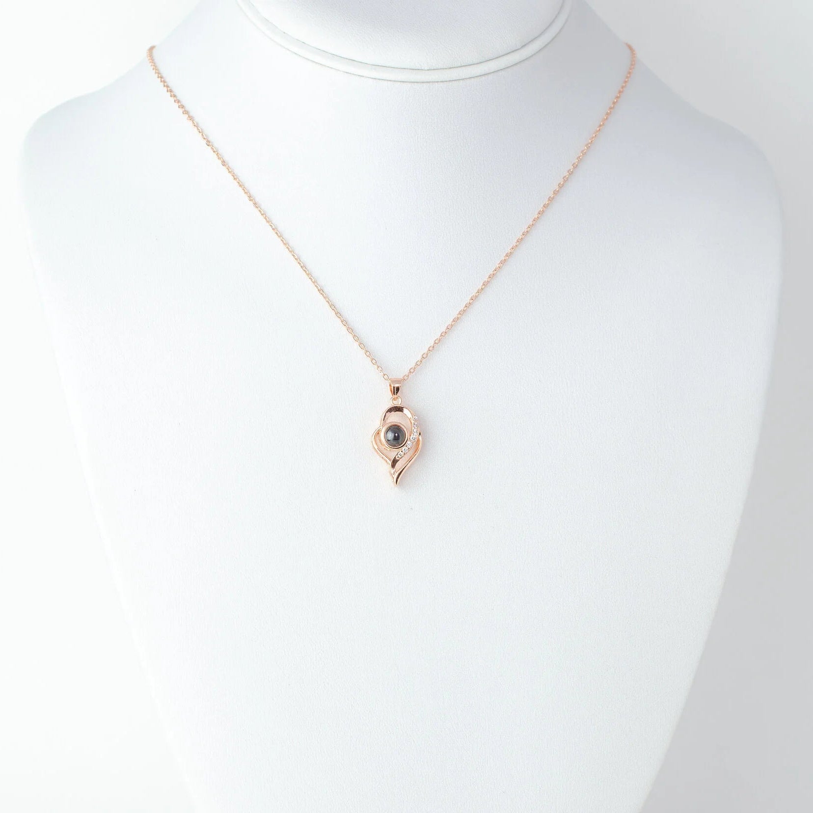 3D Heart - 100 Languages I Love You Cubic Zirconia Pendant Sterling Silver Necklace