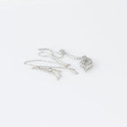 3D Heart - 100 Languages I Love You Cubic Zirconia Pendant Sterling Silver Necklace