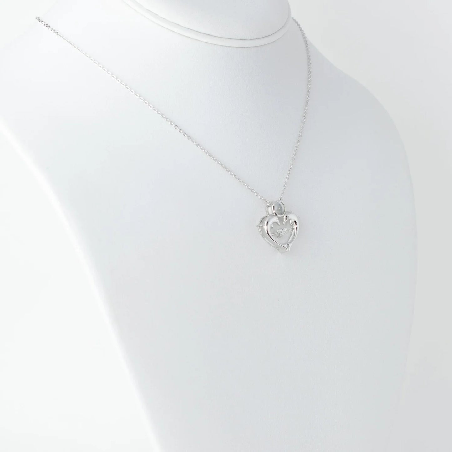 Love Fish - 100 Languages I Love You Cubic Zirconia Pendant Sterling Silver Necklace, Gold Necklace, Mother's Day, Anniversary Gift