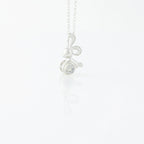 Bunny - 100 Languages I Love You Cubic Zirconia Pendant Sterling Necklace, Gold Necklace