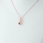 Bunny - 100 Languages I Love You Cubic Zirconia Pendant Sterling Necklace, Gold Necklace