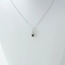 Bunny - 100 Languages I Love You Cubic Zirconia Pendant Sterling Necklace, Gold Necklace