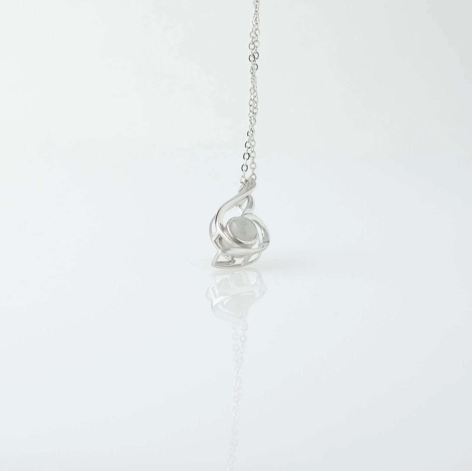 Love Heart - 100 Languages I Love You Pendant Sterling Silver Necklace, Rose Gold Necklace