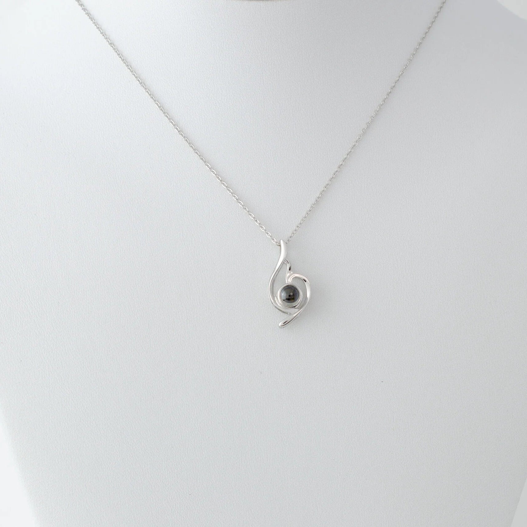 Love Heart - 100 Languages I Love You Pendant Sterling Silver Necklace, Rose Gold Necklace