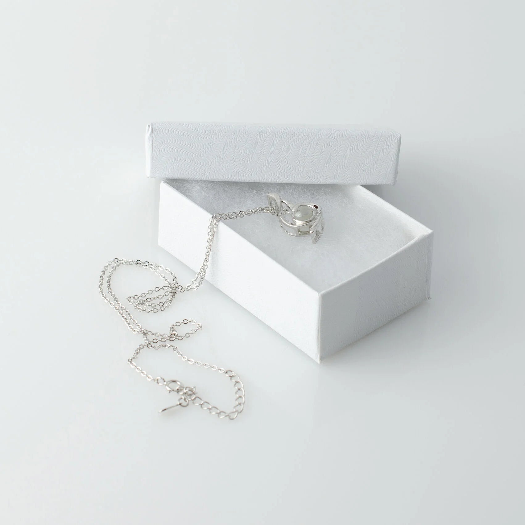 Love Heart - 100 Languages I Love You Pendant Sterling Silver Necklace, Rose Gold Necklace