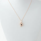 Love Heart - 100 Languages I Love You Pendant Sterling Silver Necklace, Rose Gold Necklace