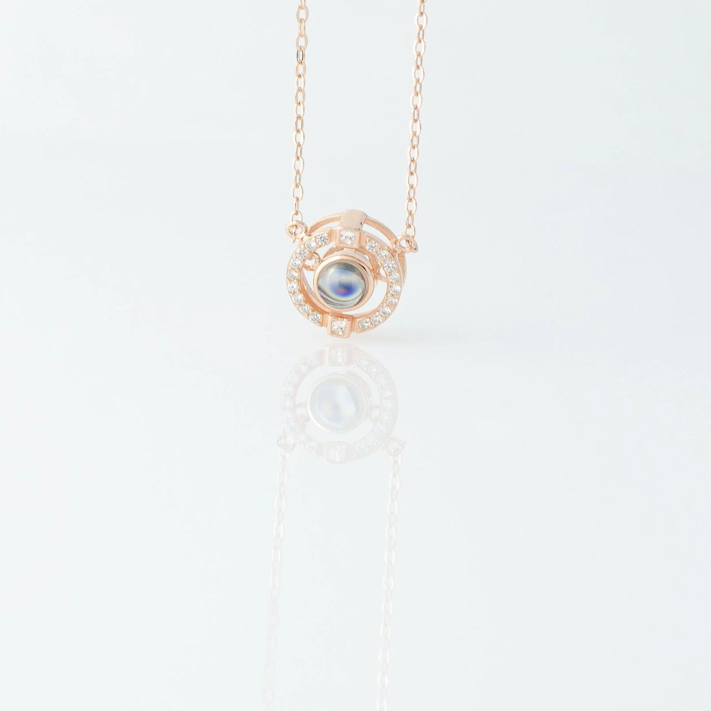 ONE and ONLY - 100 Languages I Love You Cubic Zirconia Pendant Sterling Silver Necklace, Gold Necklace