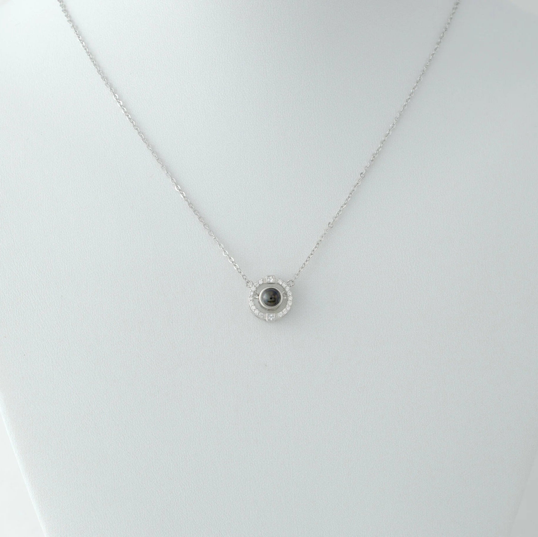 ONE and ONLY - 100 Languages I Love You Cubic Zirconia Pendant Sterling Silver Necklace, Gold Necklace