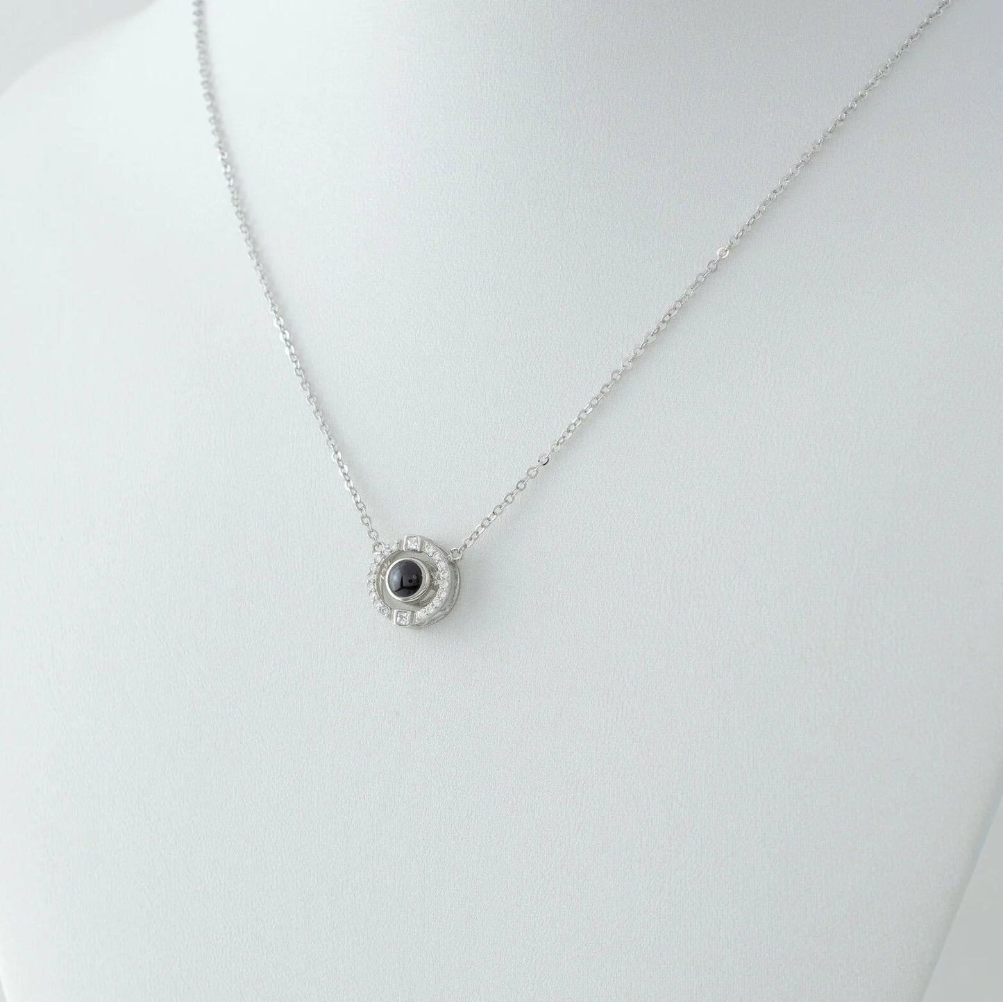 ONE and ONLY - 100 Languages I Love You Cubic Zirconia Pendant Sterling Silver Necklace, Gold Necklace
