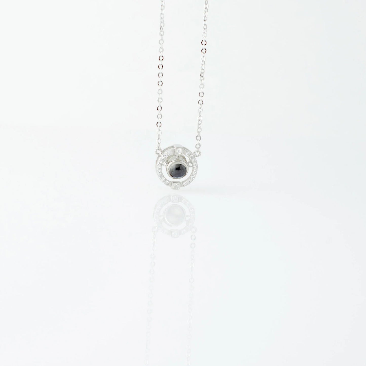 ONE and ONLY - 100 Languages I Love You Cubic Zirconia Pendant Sterling Silver Necklace, Gold Necklace
