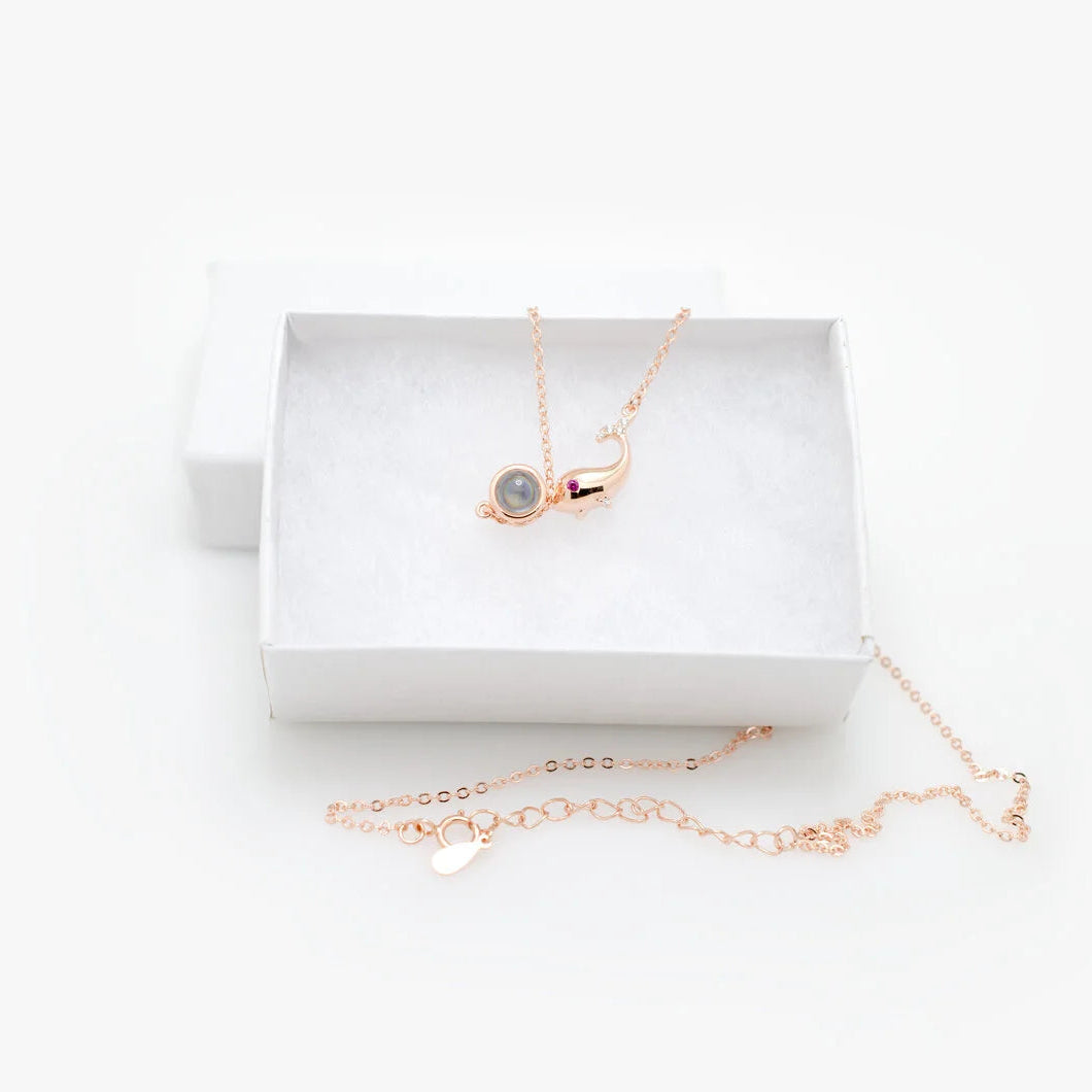 Dolphin - 100 Languages I Love You Pendant Sterling Silver Necklace