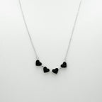 4 Heart 925 Sterling Silver Necklace, Four-Leaf Clover, 4 in 1 Style Necklace