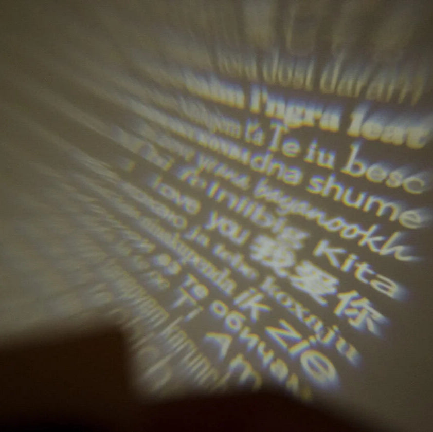 Bunny - 100 Languages I Love You Cubic Zirconia Pendant Sterling Necklace, Gold Necklace