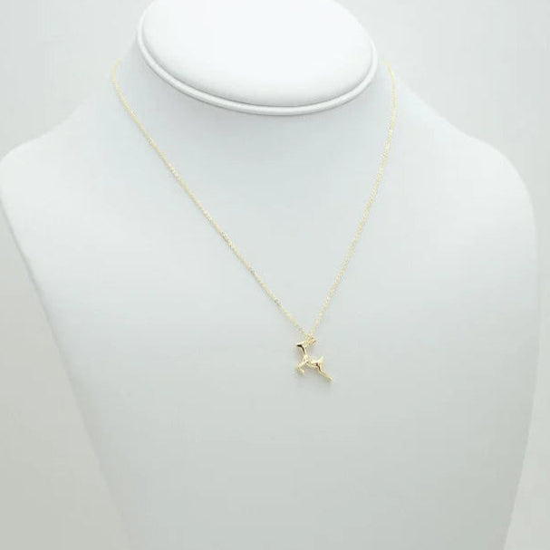 Deer 925 sterling silver necklace