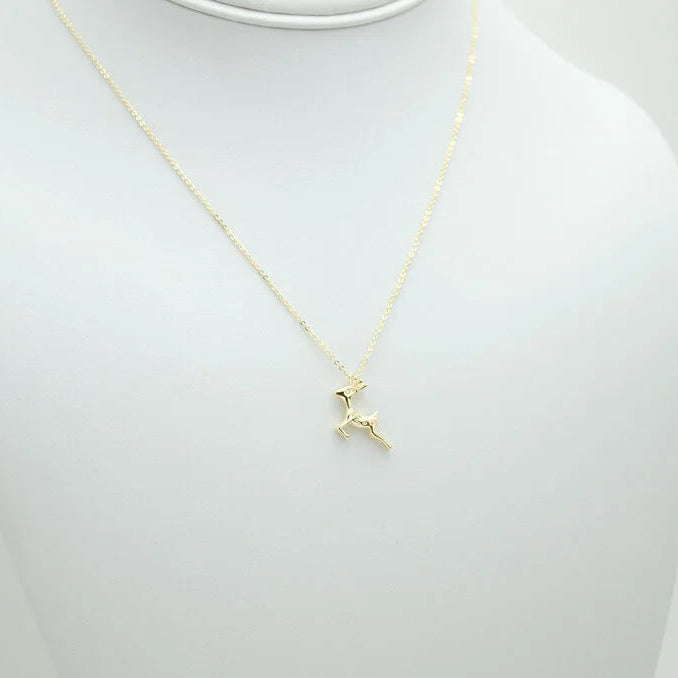 Deer 925 sterling silver necklace