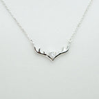 Deer Antler 925 Sterling Silver Necklace