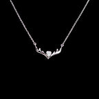 Deer Antler 925 Sterling Silver Necklace