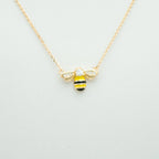 Bumble Bee Silver Necklace, Honey Bee Gold Necklace