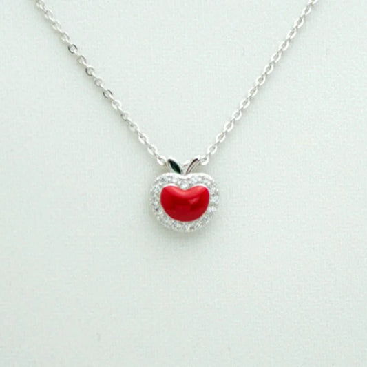 Apple Pendant 925 Sterling Silver Necklace