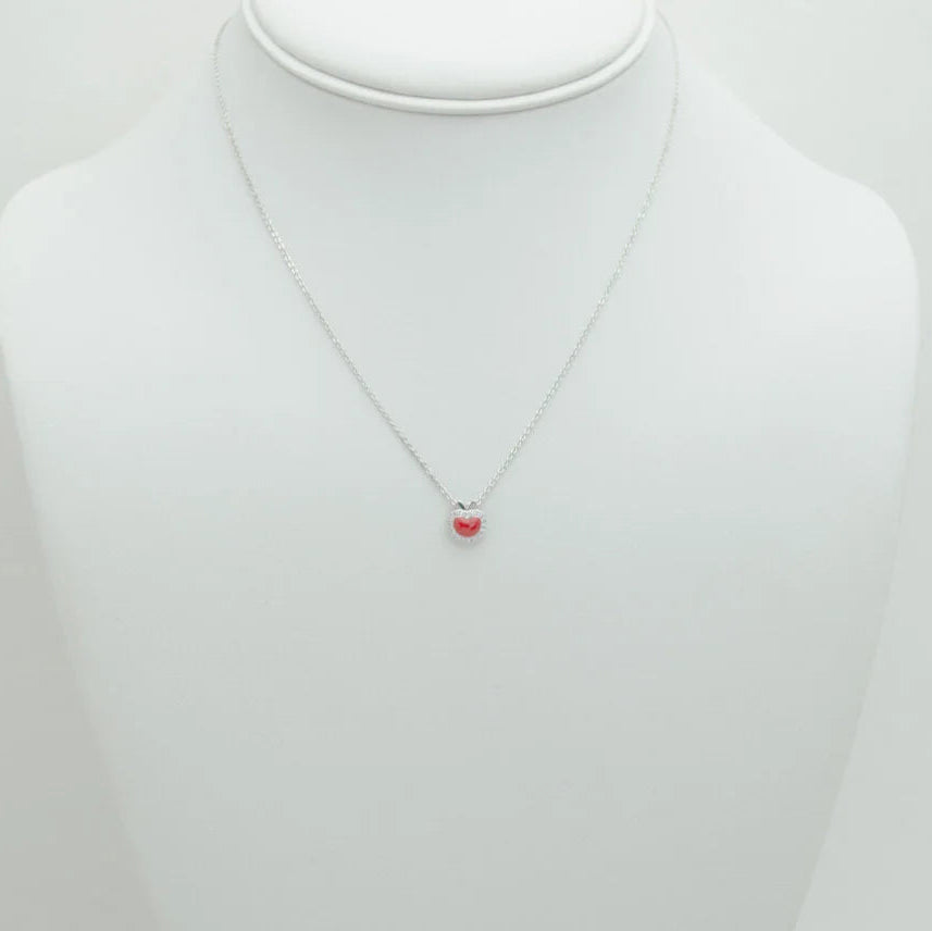 Apple Pendant 925 Sterling Silver Necklace