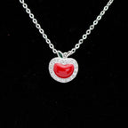 Apple Pendant 925 Sterling Silver Necklace